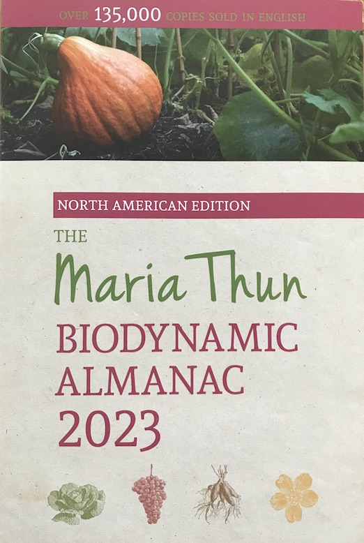 Calendar The Maria Thun Biodynamic Almanac 2023 Biodynamic Solutions